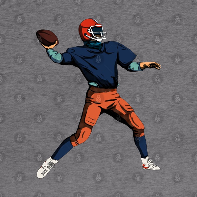 American Football Player | Gridiron Retro Style by VISUALUV